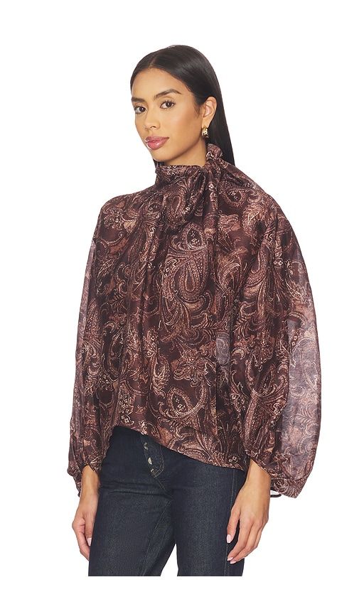 Rhett Oversized Blouse in Chocolate. - size S (also in XS) - L'AGENCE - Modalova