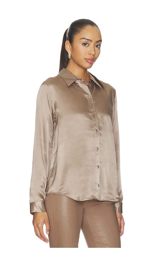 Tyler Long Sleeve Blouse in Tan. - size L (also in M, S, XS, XXS) - L'AGENCE - Modalova