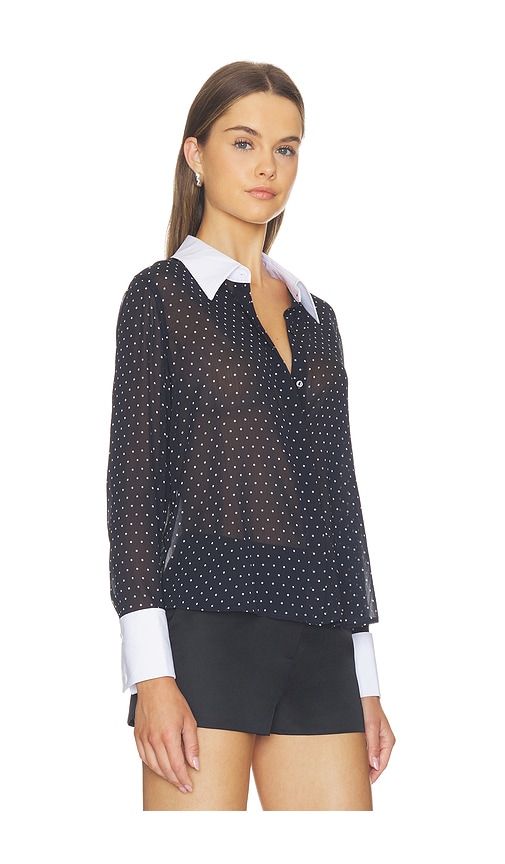 Sona Polplin Collar Blouse in & White. - size M (also in S, XS) - L'AGENCE - Modalova