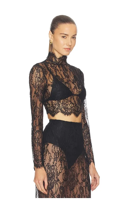 Henriette Lace Long Sleeve Top in . - size M (also in S, XS) - L'AGENCE - Modalova