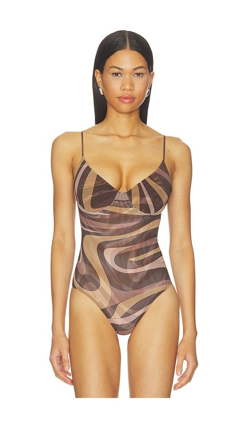 Elowen Underwire Bodysuit in Brown. - size L (also in S, XL, XS, XXS) - L'AGENCE - Modalova