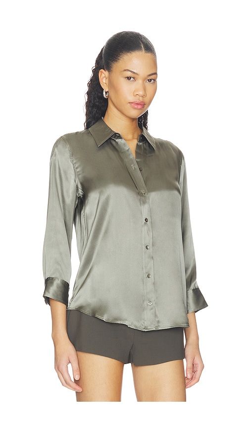 Dani 3/4 Sleeve Blouse in Olive. - size L (also in M, S) - L'AGENCE - Modalova