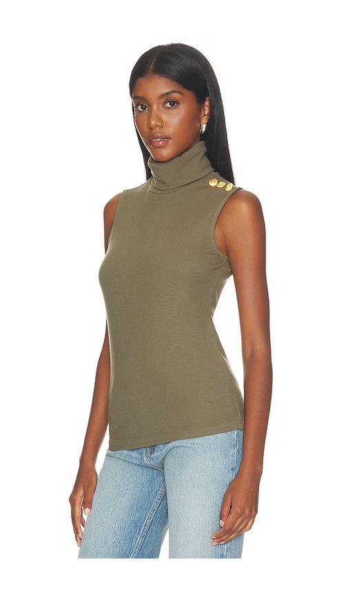 Ceci Slvless Turtle Neck in Olive. - size L (also in M, S, XS) - L'AGENCE - Modalova