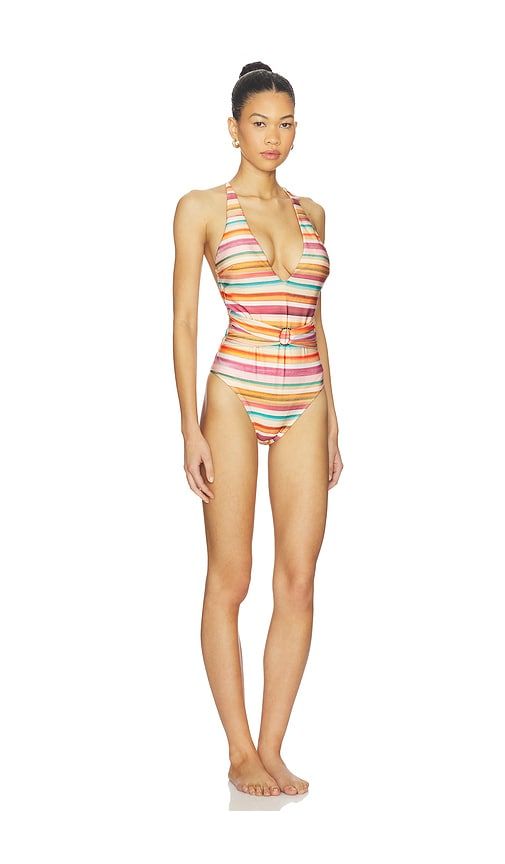 Plunge One Piece in Peach,Orange. - size M (also in S, XL, XS) - L'AGENCE - Modalova