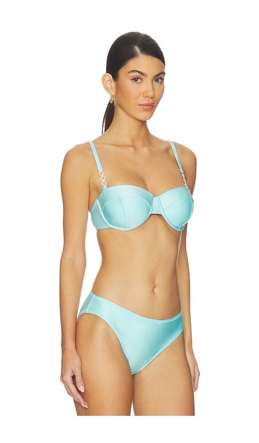 Alexandria Bandeau Bikini Top in Blue. - size L (also in M, S, XS) - L'AGENCE - Modalova