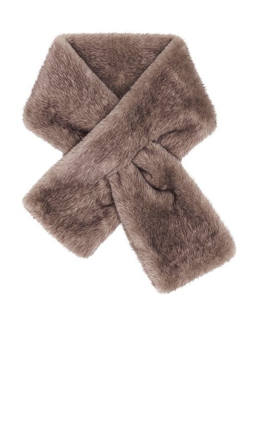 Muse Faux Fur Scarf in Grey - LAMARQUE - Modalova