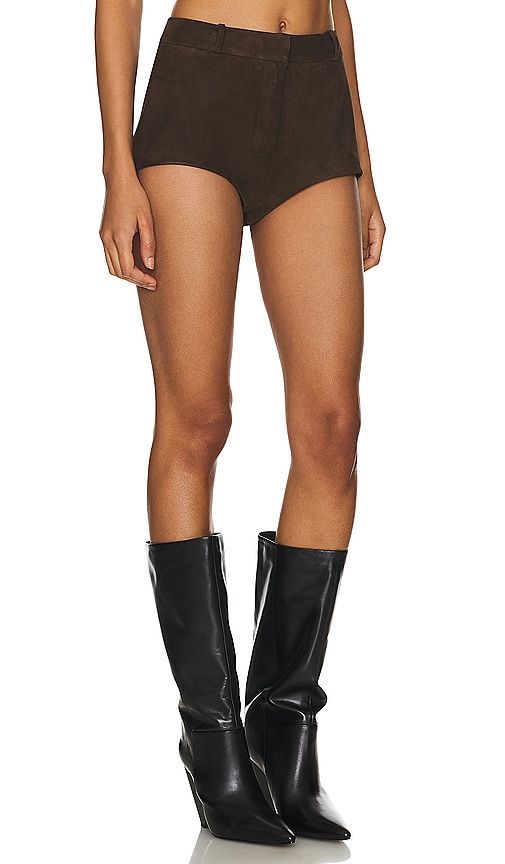 Annaise Suede Short in Brown. - size L (also in M, S, XL) - LAMARQUE - Modalova