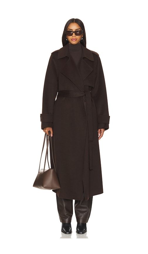 Margaret Coat in Chocolate. - size L (also in M, S, XL, XS) - LAMARQUE - Modalova