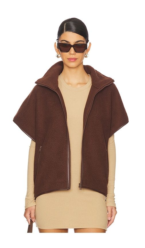 Eudora Fleece Vest in Brown. - size L (also in M, S, XL, XS) - LAMARQUE - Modalova