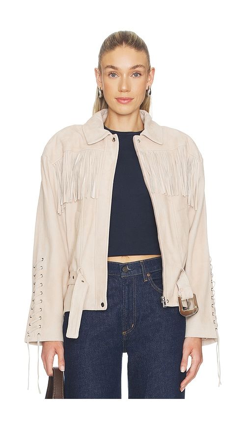 Kyel Suede Jacket in Cream. - size L (also in M, S, XS) - LAMARQUE - Modalova