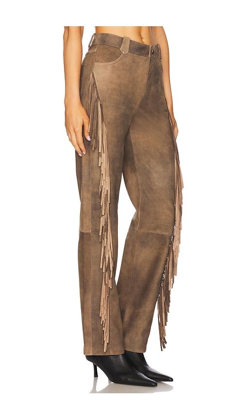 X REVOLVE Wendy Suede Pant in Brown. - size 24 (also in 26, 27, 28, 29, 30) - LAMARQUE - Modalova