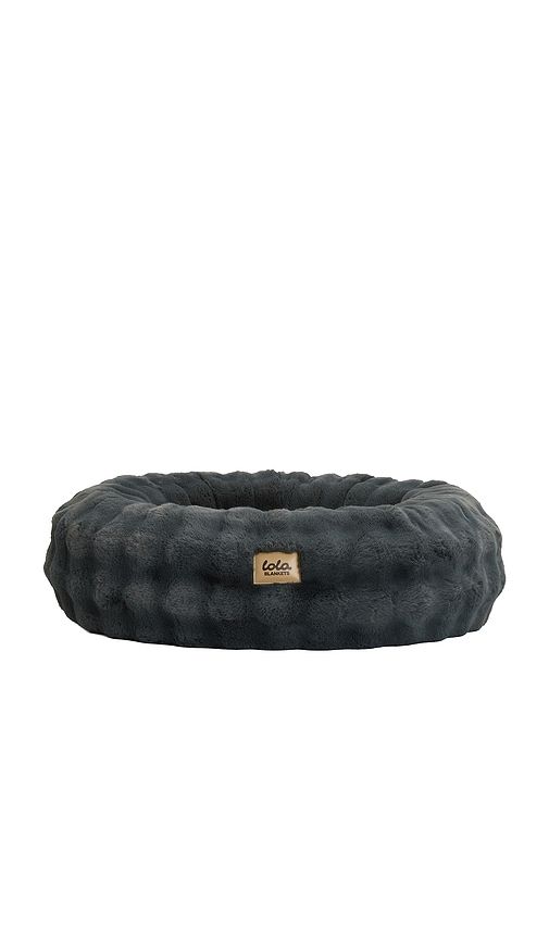 Small Bubble Round Pet Bed in Grey - Lola Blankets - Modalova