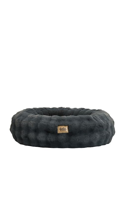 Large Bubble Round Pet Bed in Grey - Lola Blankets - Modalova
