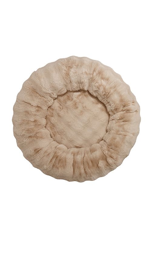 Small Bubble Round Pet Bed in Beige - Lola Blankets - Modalova
