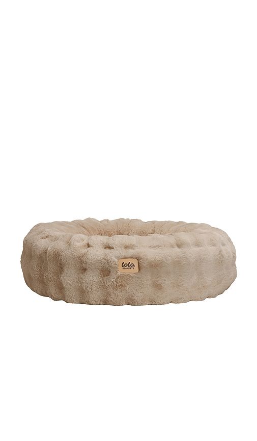 Medium Bubble Round Pet Bed in Beige - Lola Blankets - Modalova