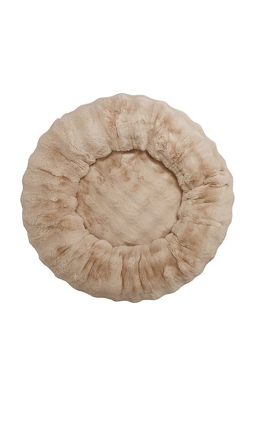 Large Bubble Round Pet Bed in Beige - Lola Blankets - Modalova