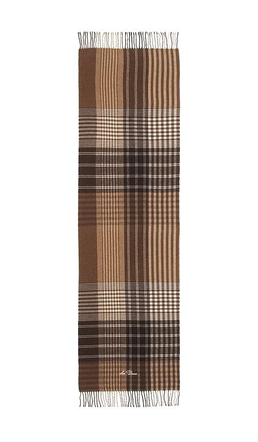 Signature Patchwork Check Scarf in Brown - Les Deux - Modalova