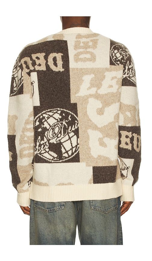 Globe Crew Neck Knit Sweater in Brown. - size M (also in S, XL/1X) - Les Deux - Modalova