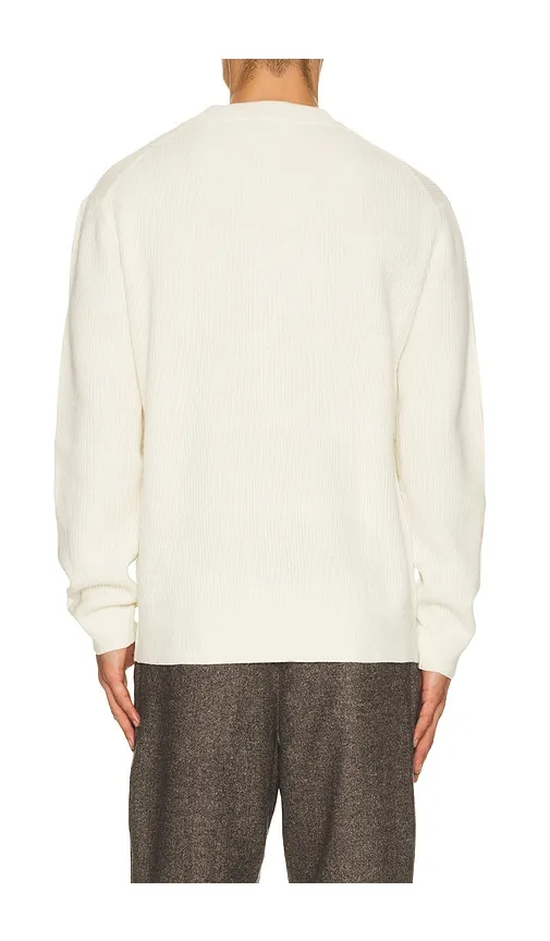 Wool Rib Roundneck Knit Sweater in Cream. - size S (also in M) - Les Deux - Modalova