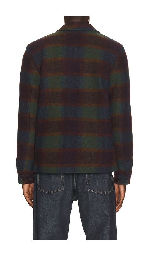 Check Wool Zipper Coach Jacket in Green. - size L (also in M, S, XL/1X) - Les Deux - Modalova