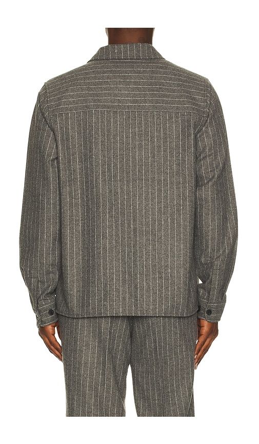 Layton Pinstripe Mouline Overshirt in Grey. - size L (also in M, S, XL/1X) - Les Deux - Modalova