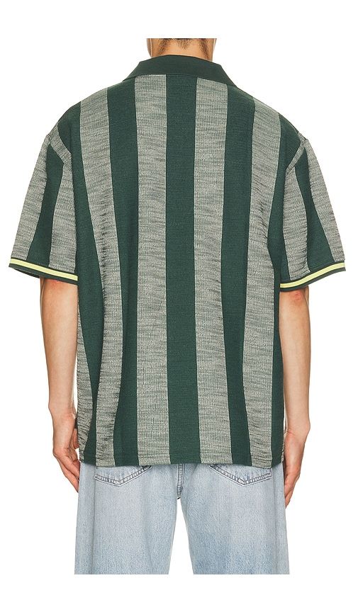 Stripe Jacquard Football Jersey in Green. - size L (also in M, XL/1X) - Les Deux - Modalova