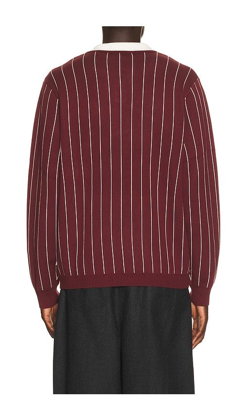 Signature Knitted Long Sleeve Polo in Red. - size L (also in M, S, XL/1X) - Les Deux - Modalova