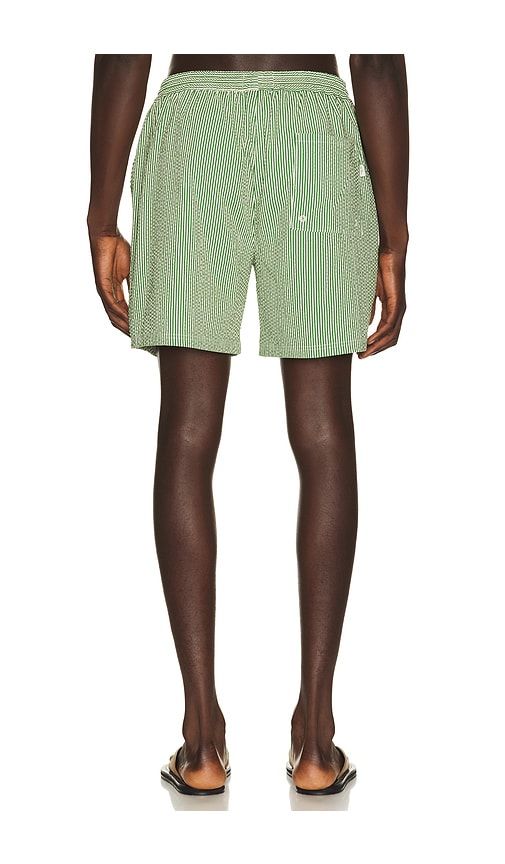 Stripe Seersucker Swim Shorts in Green. - size S (also in XL/1X) - Les Deux - Modalova