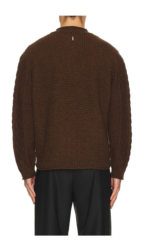 Twisted Round Neck Cardigan in Brown. - size 48 (also in 50, 52) - Le17Septembre - Modalova