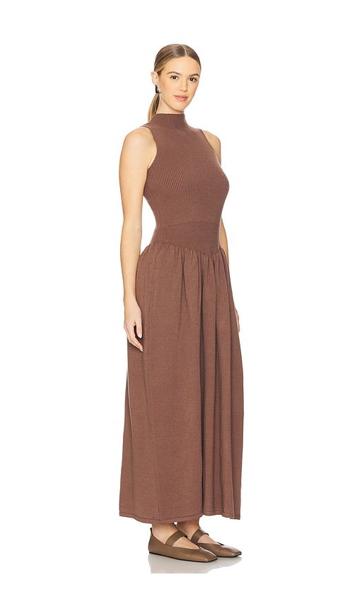 Ianna Sweater Dress in Chocolate. - size M (also in S) - Line & Dot - Modalova