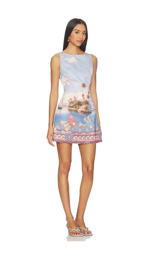 Pernille Mini Dress in Blue. - size L (also in S) - Line & Dot - Modalova
