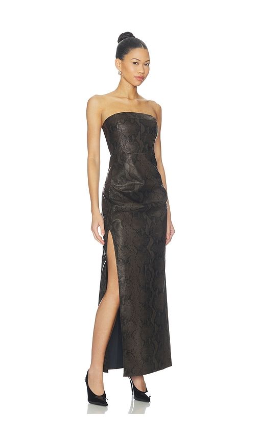 Bex Maxi Dress in Brown. - size L (also in M, S, XS) - Line & Dot - Modalova
