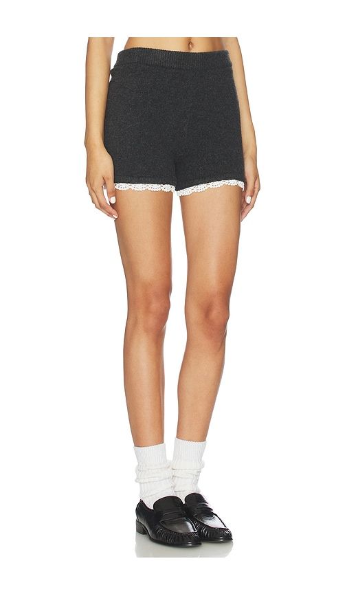 Inara Knit Shorts in Charcoal. - size L (also in M, S, XS) - Line & Dot - Modalova