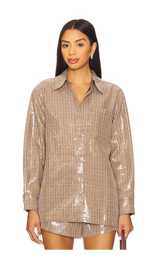 Checkmate Oversized Shacket in . - size L (also in M) - Line & Dot - Modalova