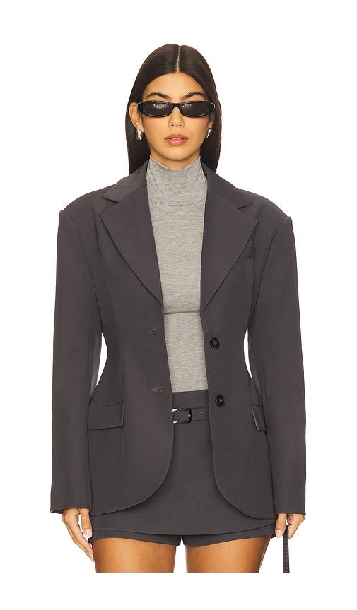 Ida Hourglass Blazer in Charcoal. - size M (also in S, XS) - Line & Dot - Modalova