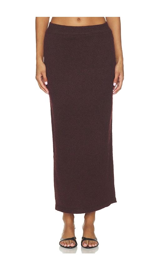 X REVOLVE Maxi Skirt in Burgundy. - size L (also in M, S, XS) - Line & Dot - Modalova