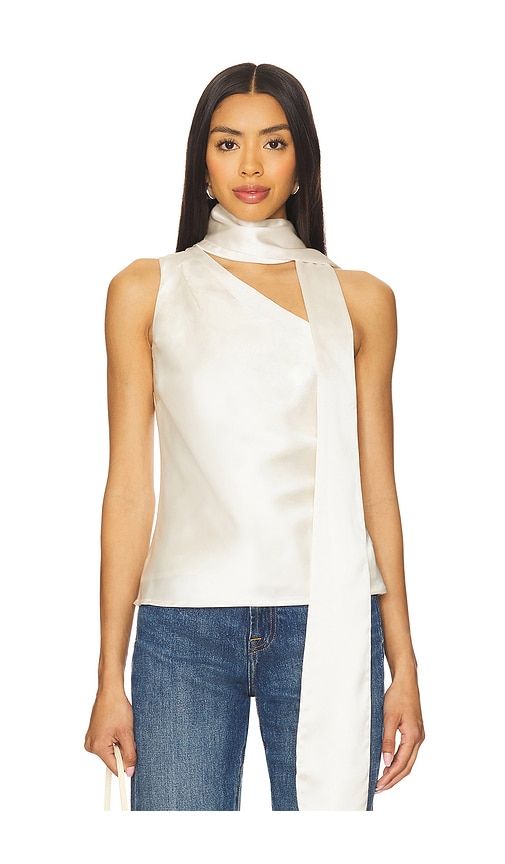 X REVOLVE Gloss Top in Ivory. - size L (also in M, S, XS) - Line & Dot - Modalova