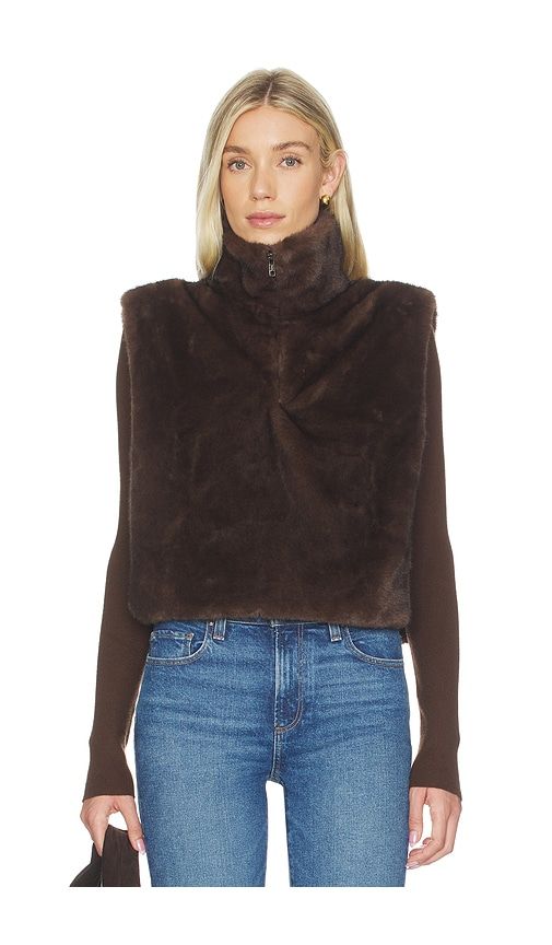 Dane Faux Fur Top in . - size M/L (also in XS/S) - Line & Dot - Modalova