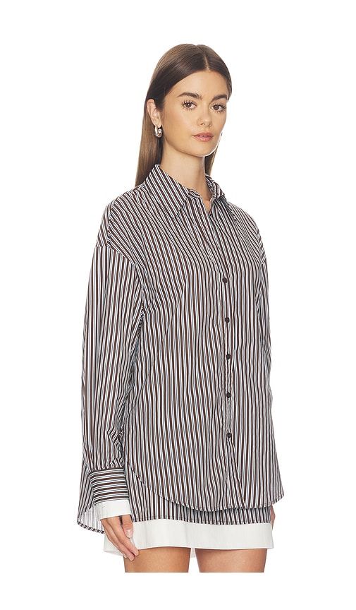 X REVOLVE Chandler Shirt in Brown. - size L (also in M, S, XS) - Line & Dot - Modalova