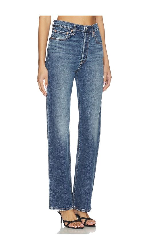 Ribcage Full Length Straight Leg Jeans in Blue. - size 24 (also in 26) - LEVI'S - Modalova