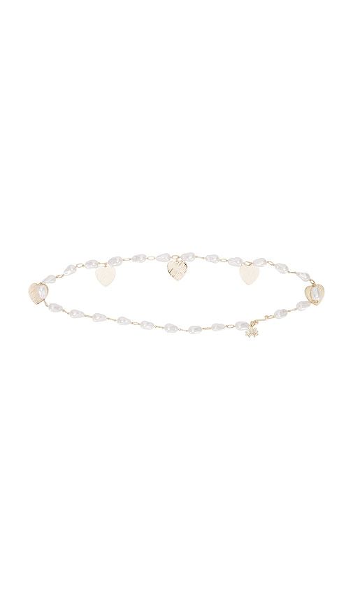 Heart Charm Chain Belt in Ivory - Lele Sadoughi - Modalova