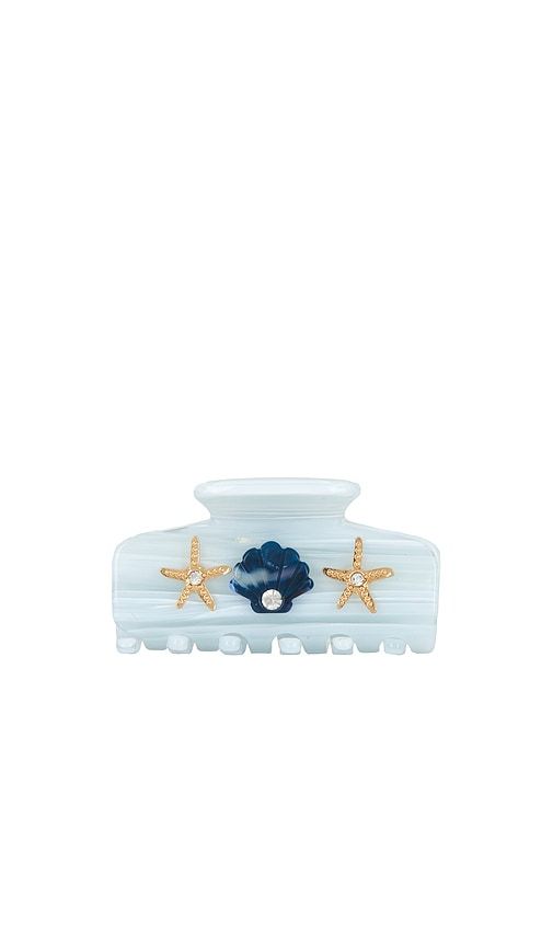 Mini Sea Shell Claw Clip in Baby Blue - Lele Sadoughi - Modalova