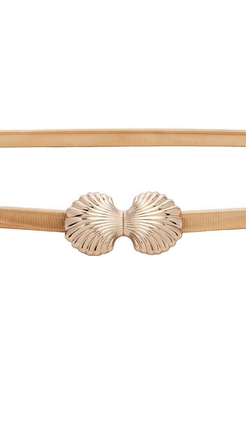 Sea Shell Stretch Chain Belt in Metallic - Lele Sadoughi - Modalova