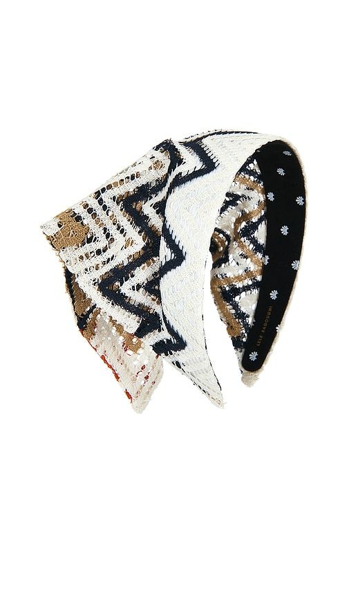 Jackie Crochet Handkerchief Headband in Brown - Lele Sadoughi - Modalova