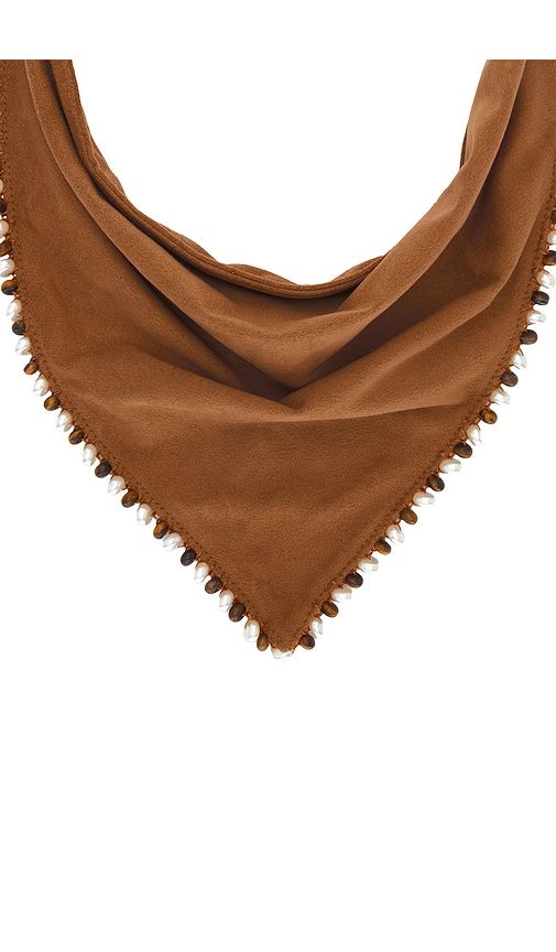 Bonnie Beaded Scarf Necklace in Brown - Lele Sadoughi - Modalova