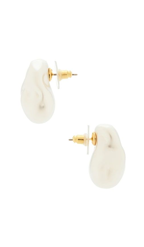 Worth Ave Button Earrings in Ivory - Lele Sadoughi - Modalova