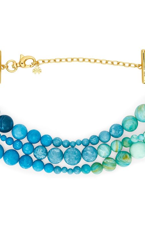Riviera Diana Triple Row Necklace in Teal - Lele Sadoughi - Modalova