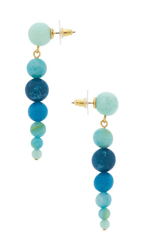 Riviera Linear Drop Earrings in Teal - Lele Sadoughi - Modalova