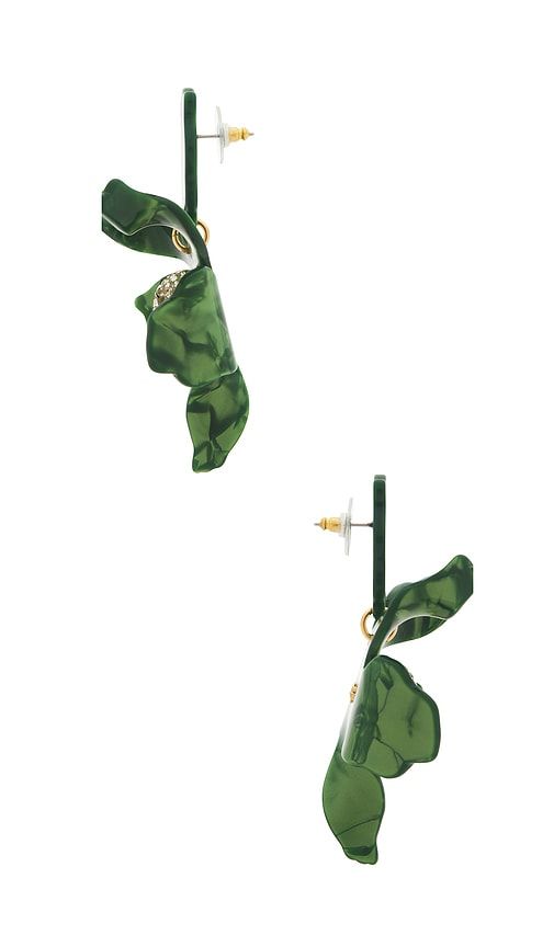 Crystal Lily Earrings in Green - Lele Sadoughi - Modalova