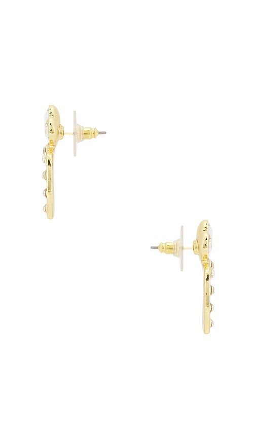 Horseshoe Stud Earrings in Metallic Gold - Lele Sadoughi - Modalova